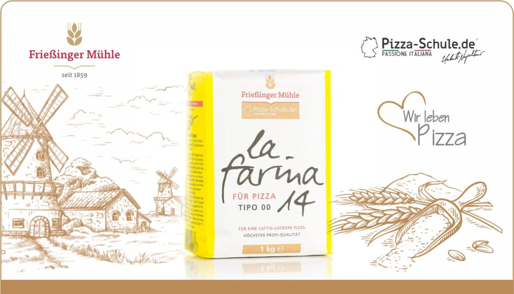 La Farina 14 - Pizzamehl T00 mit 14% Protein - Frießinger Mühle - Pizza-Schule La Farina 14 - Pizzamehl T00 mit 14% Protein - Frießinger Mühle - Pizza-Schule