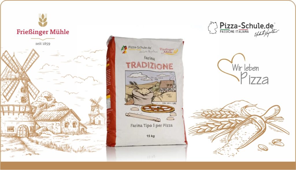 Pizzamehl Farina Tradizionale Tipo 1 - Frießinger Mühle - Pizza-Schule Pizzamehl Farina Tradizionale Tipo 1 - Frießinger Mühle - Pizza-Schule