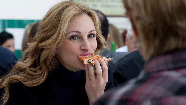 Zitat und Aphorismus über Pizza geschrieben von Julia Roberts Zitat und Aphorismus über Pizza geschrieben von Julia Roberts