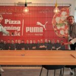 Pizza-Akrobatik zur Musik im Hause PUMA