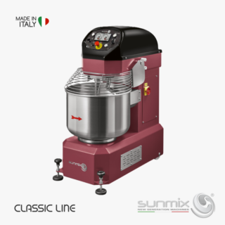 Sunmix CLASSIC Line Professionelle Spiral-Knetmaschinen von 30 bis 300 kg Teigkapazität Rubinrot Rosso Rubino