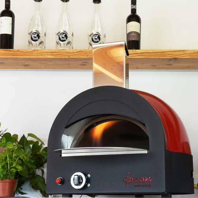 Zio Ciro Subito Cotto 45 Gas-Pizzaofen aus Schamotte mit Kuppel
