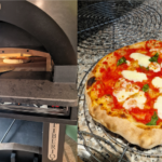 10 Neapolitanische Pizza Margherita frisch gebacken im Elektro-Pizzaofen Neapolitanische Pizza Margherita frisch gebacken im Elektro-Pizzaofen