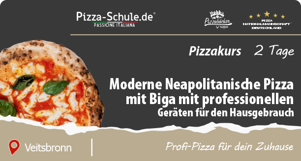 Pizzakurs Moderne Neapolitanische Pizza mit Biga mit professionellen Geräten für den Hausgebrauch