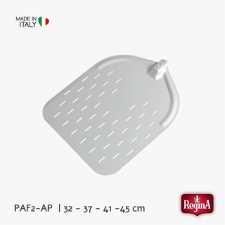 Regina Rechteckige Pizzaschaufel gelocht - eloxiertes Aluminium Modell PAF2-AP