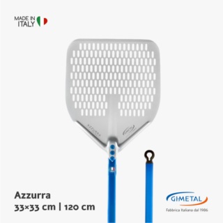Pizzaschaufel perforiert GiMetal Azzurra 33 cm A-32RF-120